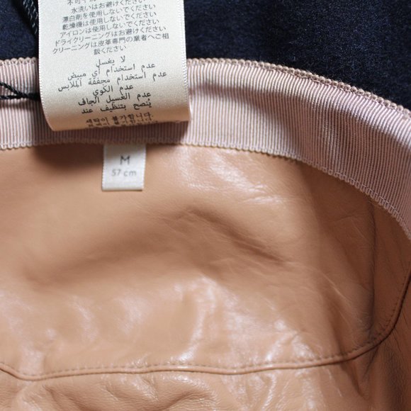 NWT GUCCI GG Supreme Monogram Leather Wool Bucket Hat M 57 cm 679426 UNISEX - Picture 2 of 9